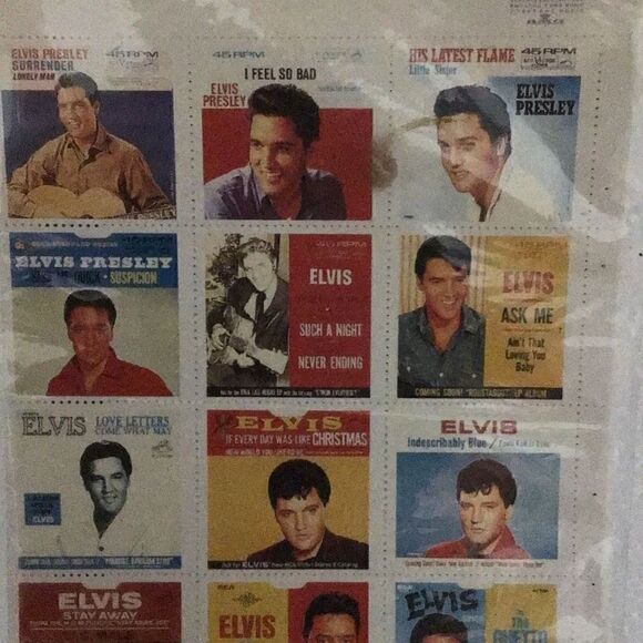 Elvis Presley label cover collector stamps  - Picture 5 of 7